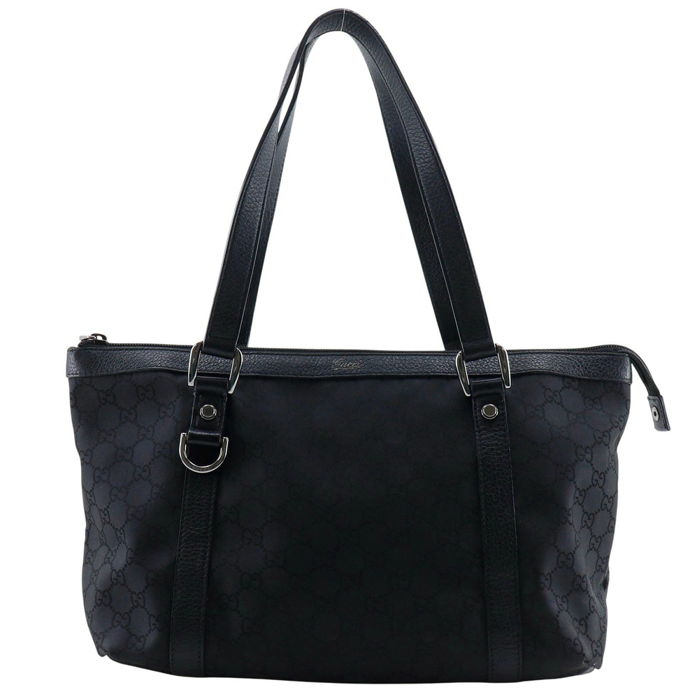 Gucci GG 2Way Abbey Shoulder Tote Bag Canvas Black